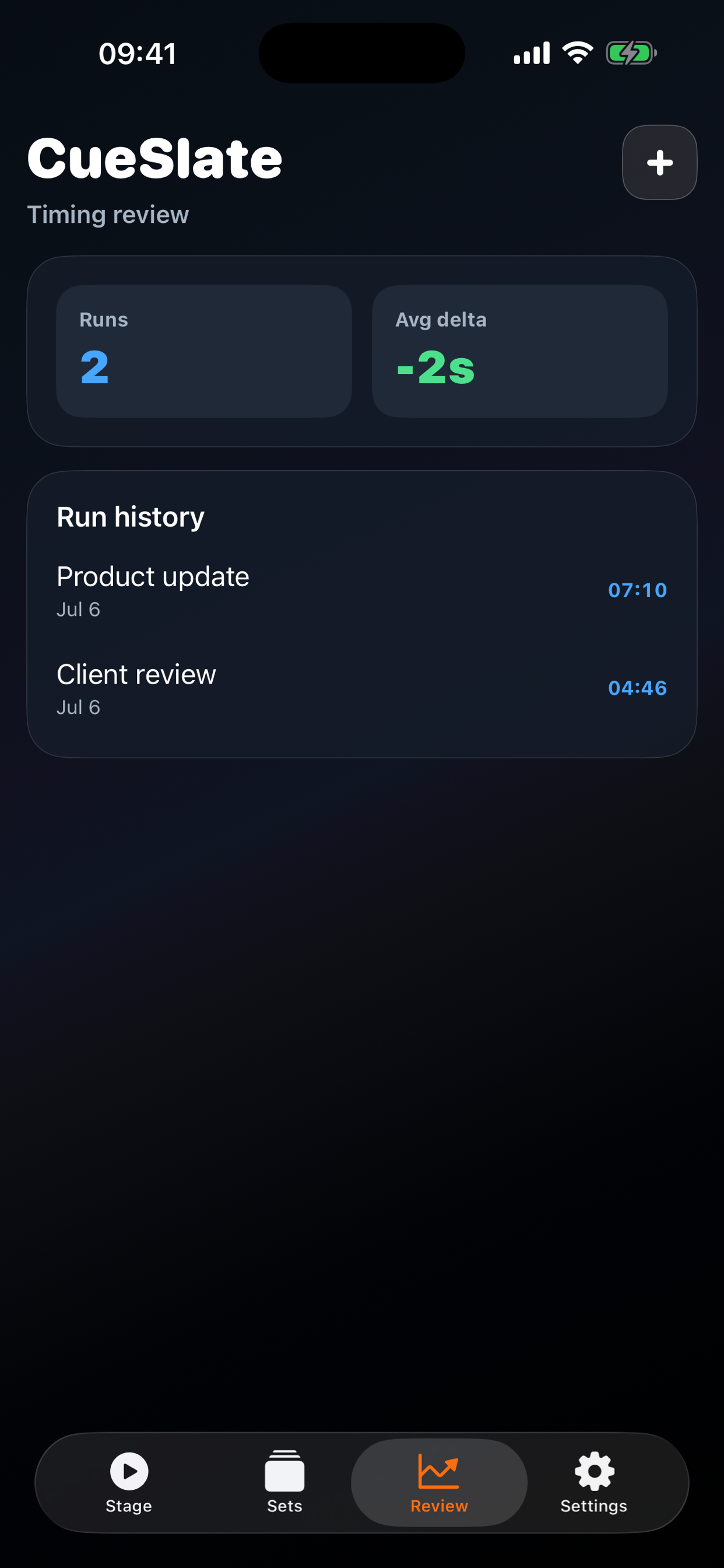 Run review